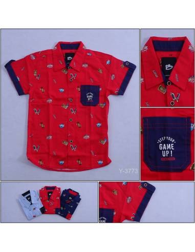 Kemeja Anak Cowok Lengan Pendek Benri 4-8