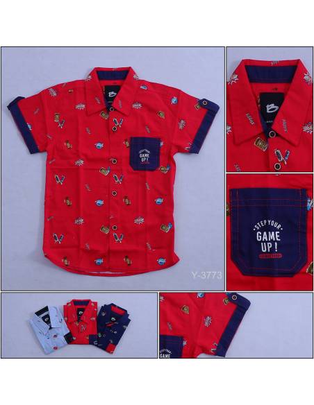 Kemeja Anak Cowok Lengan Pendek Benri 4-8