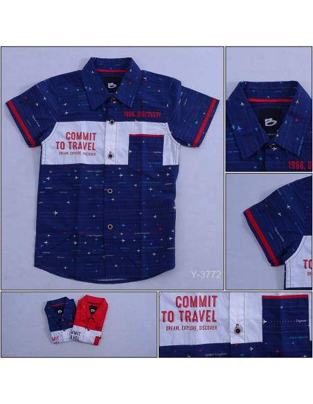 Kemeja Anak Cowok Lengan Pendek Benri 4-8