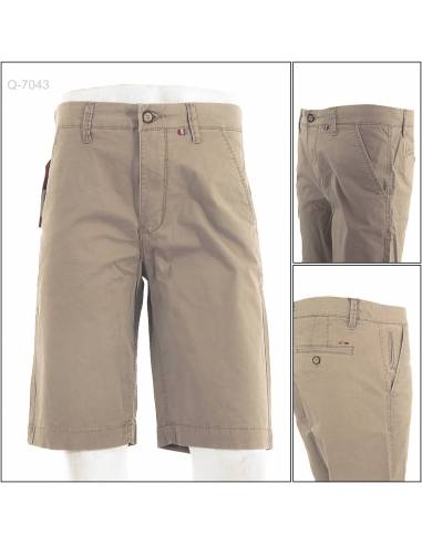 Celana Pendek Katun Cowok Reguler Stretch Emba...