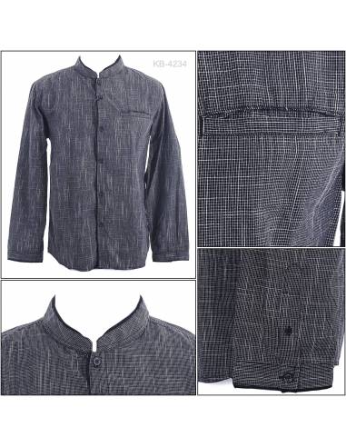 Kemeja Koko Cowok Lengan Panjang Slim Fit...