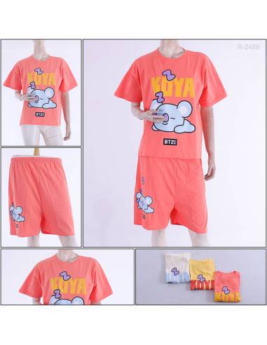 One set/Setelan Lengan Pendek Dan Celana Pendek...