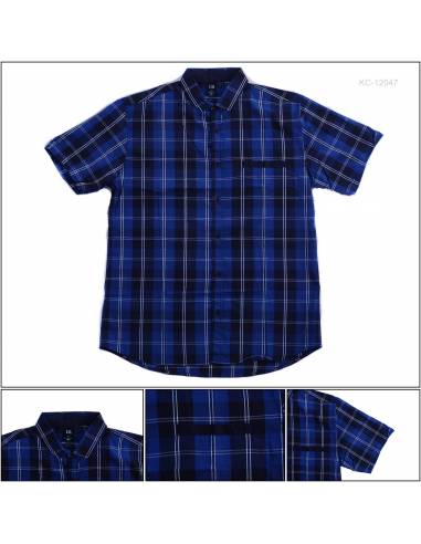 Kemeja Cowok Lengan Pendek Big Size U8 2L-4L