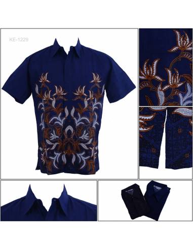 Kemeja Batik  Cowok Lengan Pendek Colombus M-L