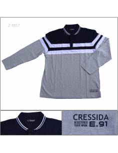 Kaos Kerah Cowok Lengan Panjang Cressida L-XL