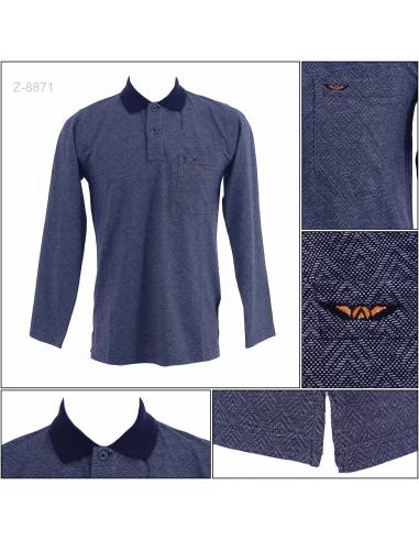 Kaos Kerah Cowok Lengan Panjang Silomide M-XL