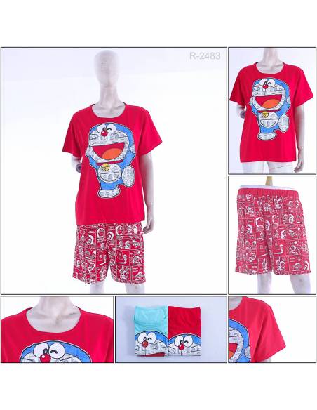 One set/Setelan Lengan Pendek Dan Celana Pendek  Cewek Dewasa Oreenjy