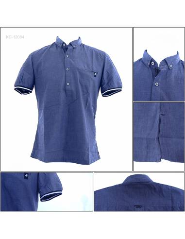 Kemeja Cowok Lengan Pendek Reguler Lois M-XL