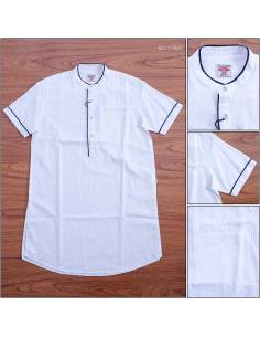 Kemeja Muslim Cowok Lengan Pendek Regular Fit Gabrielle M-XL