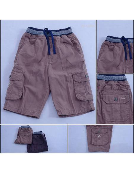 Celana Pendek Anak Katun Cargo Rib Kolor Corliss
