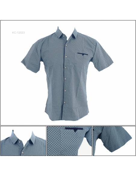 Kemeja Cowok Lengan Pendek Caesar M-XXL