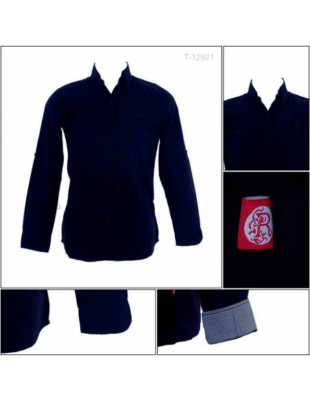 Kemeja Cewek Lengan Panjang Red Up M-XL