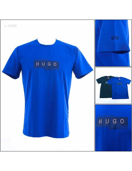 Kaos Oblong Cowok Lengan Pendek Hugo M-XL