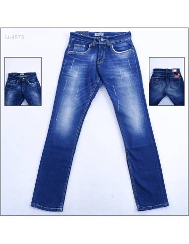 Celana Panjang Jeans Cowok Slim Fit Stretch...