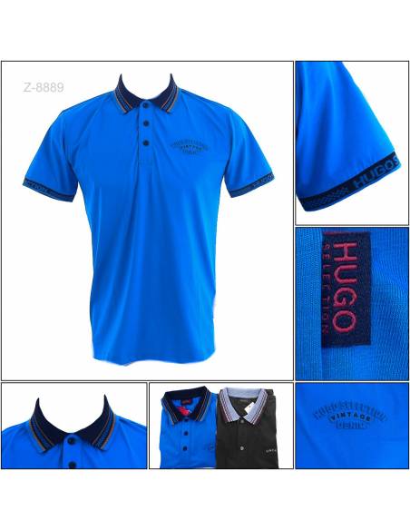 Kaos Kerah Cowok Lengan Pendek Hugo M-XL