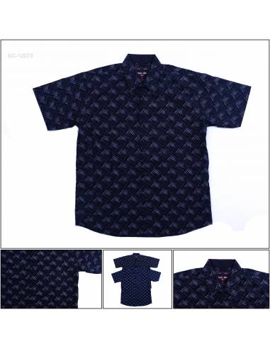 Kemeja Cowok Reguler Lengan Pendek John F. Gee...