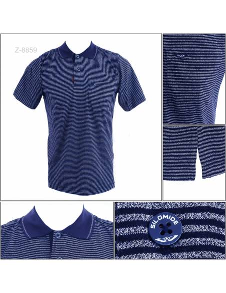 Kaos Kerah Cowok Lengan Pendek Silomide M