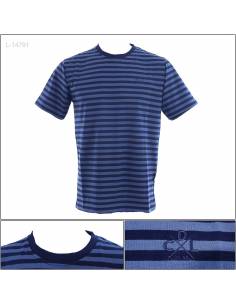 Kaos Oblong Cowok Salur Lengan Pendek Reguler CDL M-XL