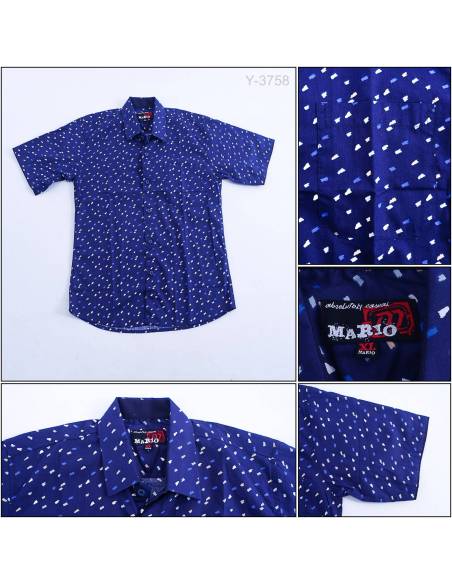 Kemeja Anak Cowok Lengan Pendek Mario XL