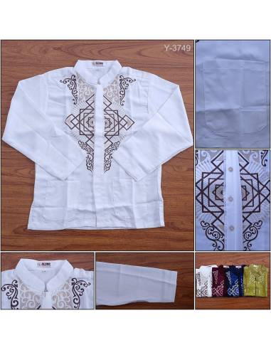 Kemeja Muslim Anak Cowok Lengan Panjang Alfino...