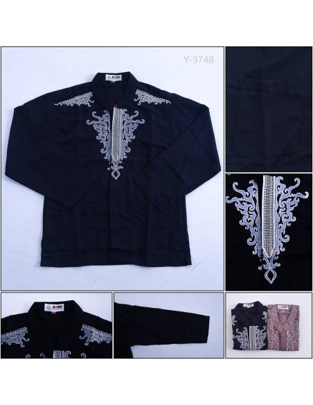 Kemeja Muslim Anak Cowok Lengan Panjang Alfino 13-15