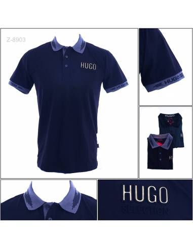 Kaos Kerah Cowok Lengan Pendek Hugo M-XL
