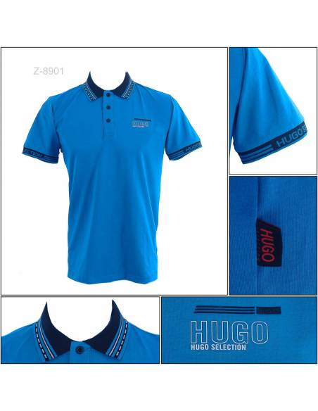 Kaos Kerah Cowok Lengan Pendek Hugo M-XL