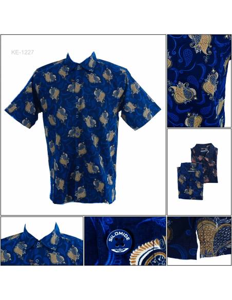 Kemeja Batik Cowok Lengan Pendek Silomide M-XL