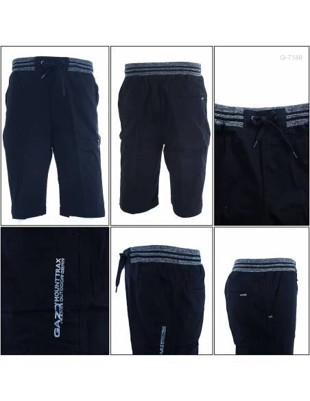 Celana Pendek Katun Cowok Rib Kolor Gazr M-XL