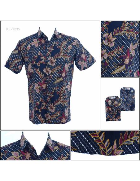 Kemeja Batik Cowok Lengan Pendek Fever M-XL