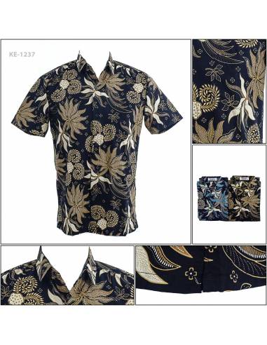 Kemeja Batik Cowok Lengan Pendek Fever M-XL