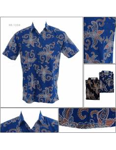 Kemeja Batik Cowok Lengan Pendek Fever M-XL