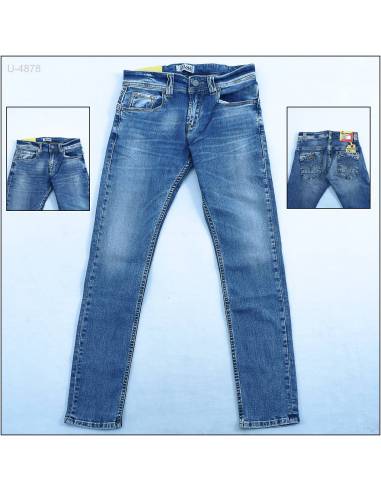 Celana Panjang Jeans Cowok Slim Fit Stretch...