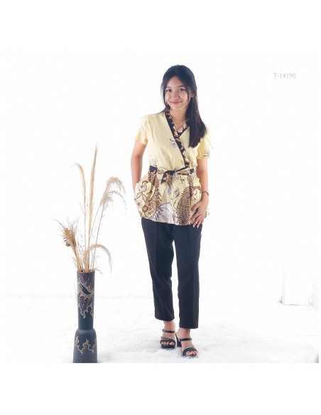 Atasan Batik Cewek Lengan Pendek Pita Tasya Allz