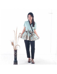 Atasan Batik Cewek Lengan Pendek Pita Tasya Allz 2