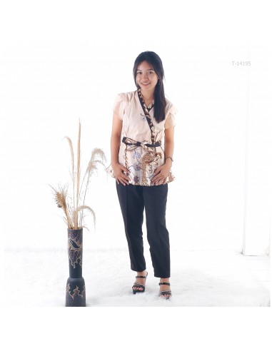 Atasan Batik Cewek Lengan Pendek Pita Tasya Allz