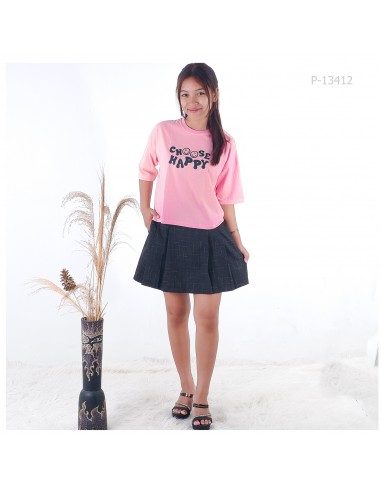 Kaos Cewek/Croptop Cewek Chooise Happy Bl...