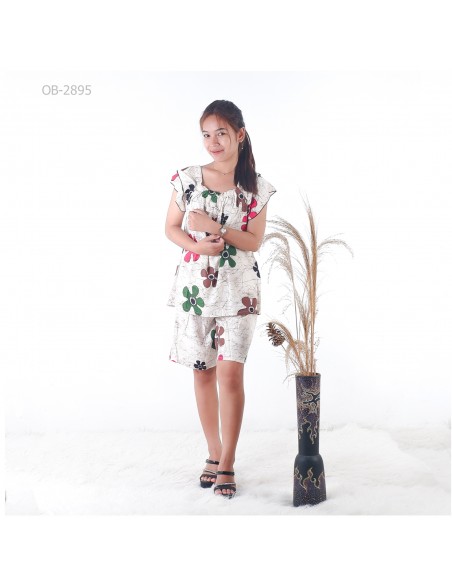 Setelan Hot Pans Motif Bunga Campur Marisa All Size