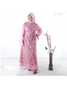 Gamis Brokat Cewek Lengan Pita GB Fashion XL