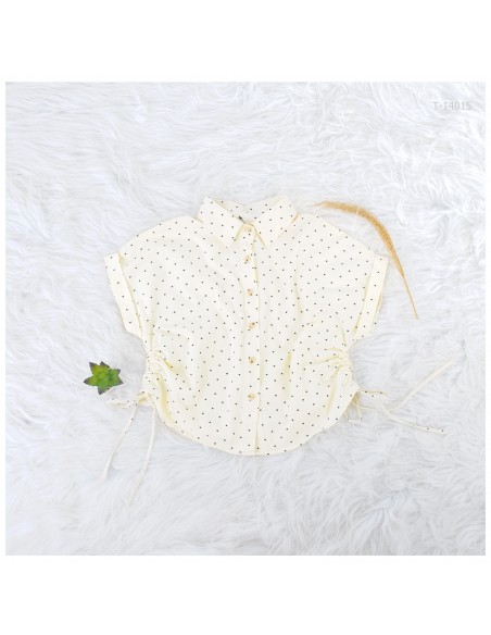 Atasan Crop Lengan Pendek Motif Love Nathaniah All Size