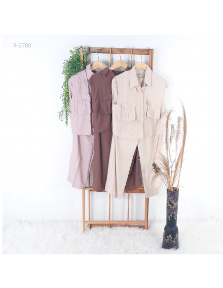 Setelan Cewek Lengan Kutungan/Tanpa Lengan XL