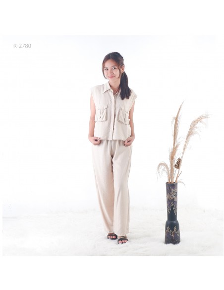 Setelan Cewek Lengan Kutungan/Tanpa Lengan XL