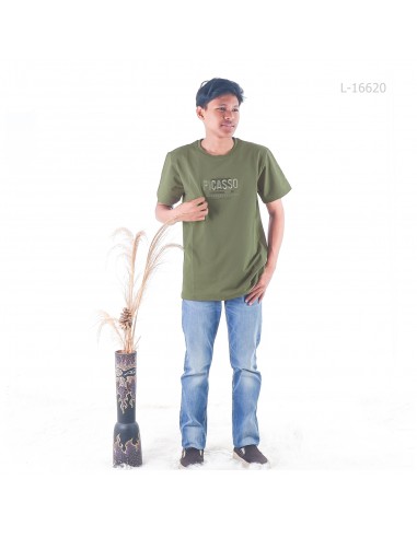 Kaos Cowok Lengan Pendek Tulisan Bordir Picasso...