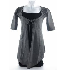 Dress+Cardigan Cewek Lengan Pendek Sofia