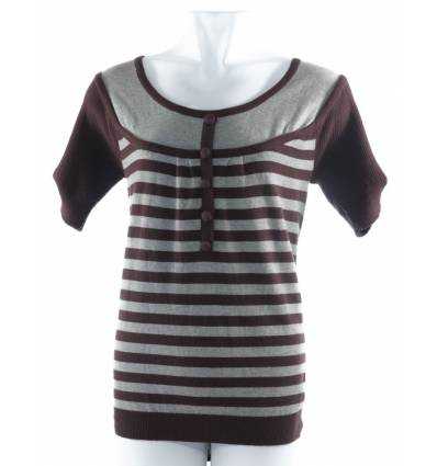 Atasan Kaos Cewek Rajut Lengan Pendek All Size