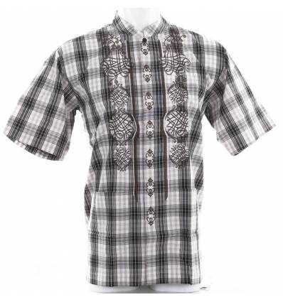 Kemeja Muslim Cowok Lengan Pendek Madeira 