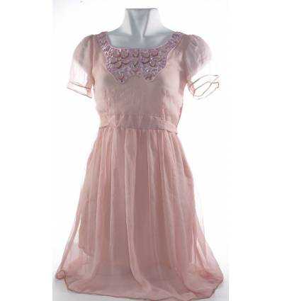 Dress Pesta Cewek Lengan Pendek All Size