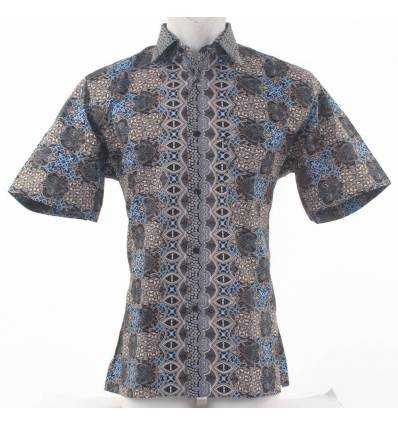 Kemeja Batik Cowok Lengan Pendek Dixmont